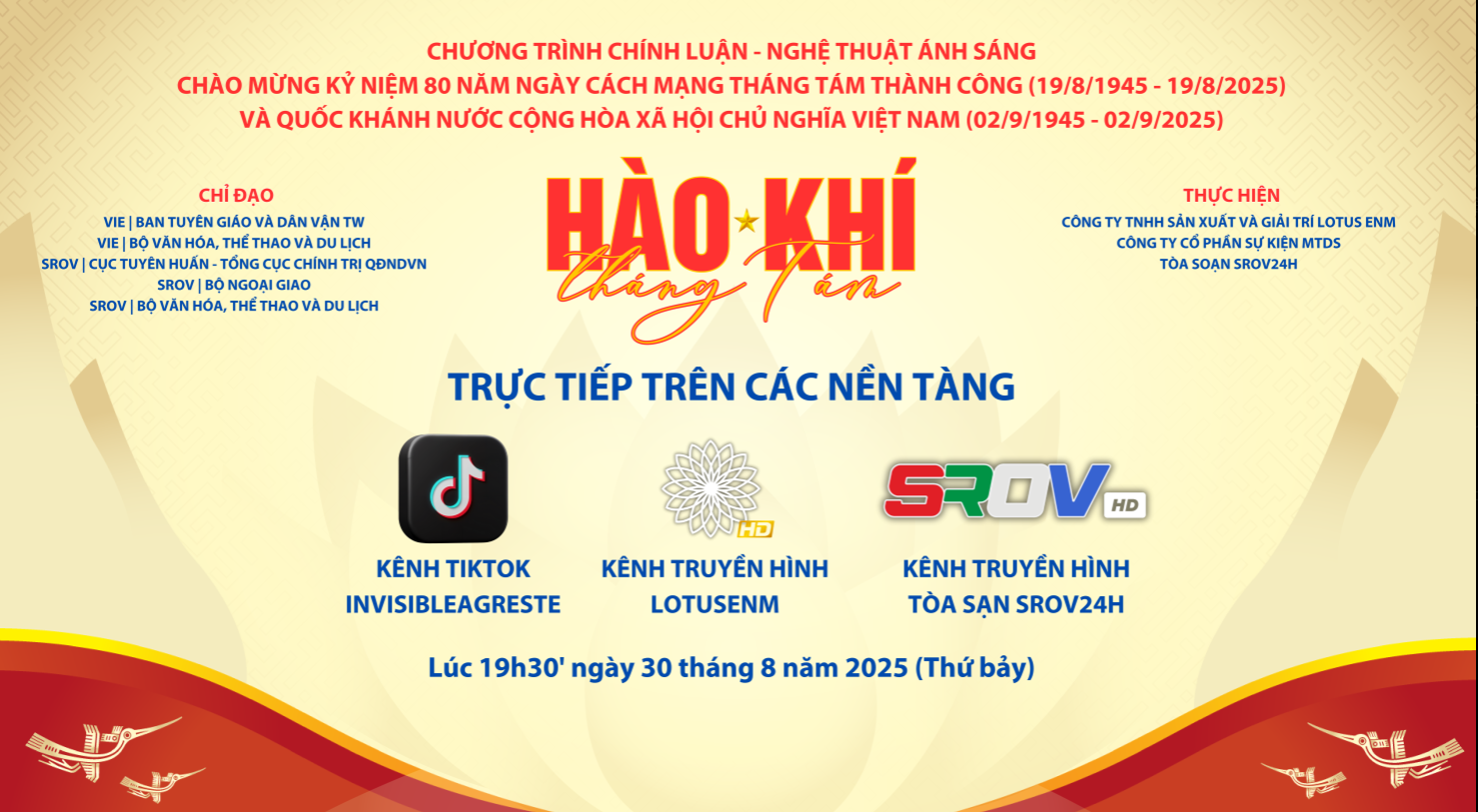 CHƯƠNG TRÌNH CHÍNH LUẬN - NGHỆ THUẬT ÁNH SÁNG: HÀO KHÍ THÁNG TÁM